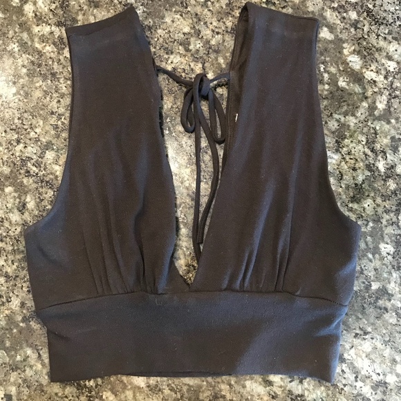 Urban Outfitters Deep V Crop Tops - Picture 4 of 5